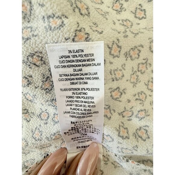 French‎ Connection Floral Midi Dress Sweetheart Neckline Adjustable Straps Sz 12 - Picture 9 of 16